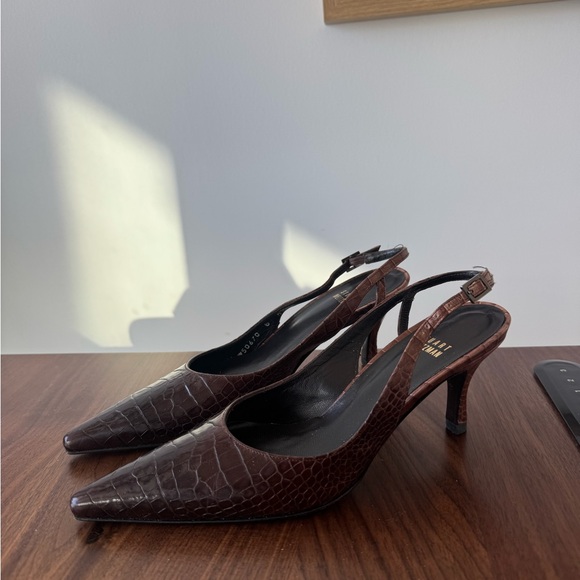 Stuart Weitzman Shoes - Stuart Weitzman NEW (NWOT) Elegant Brown Slingback Heels
